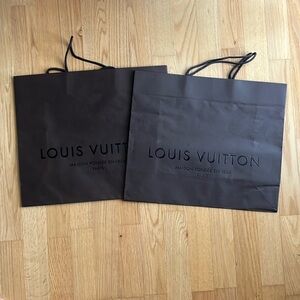 2 Louis Vuitton Elegant Black Shopping Bags